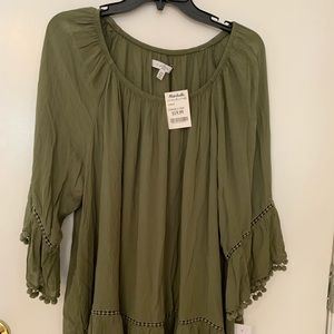 NWT Plus Size Olive Green Shirt
